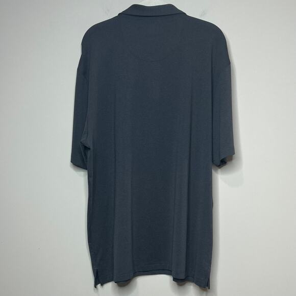 Jack Nicklaus Gray Golf Performance Polo Shirt Size XL Bear Emblem Short Sleeves - Picture 7 of 9